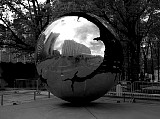 New York City, Reflection globe United Nations. File# 3166. Photographer: Susan