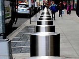 New York City, Silver posts on 42nd. File# 3203. Photographer: Susan